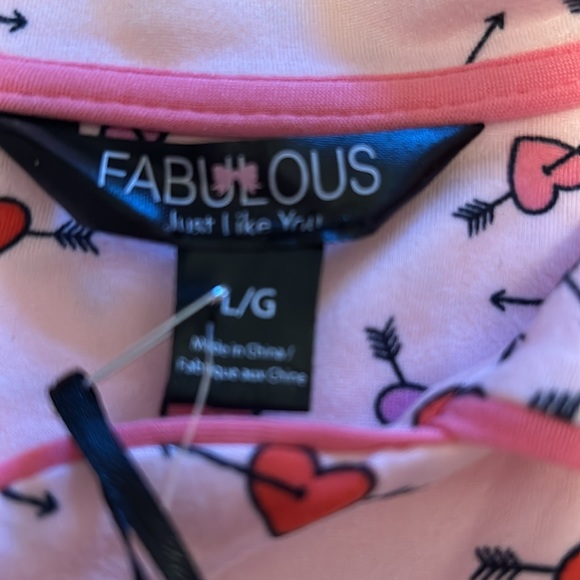 FABULOUS 2 pc Valentines Hearts pajama set Women’s Large - Picture 11 of 13